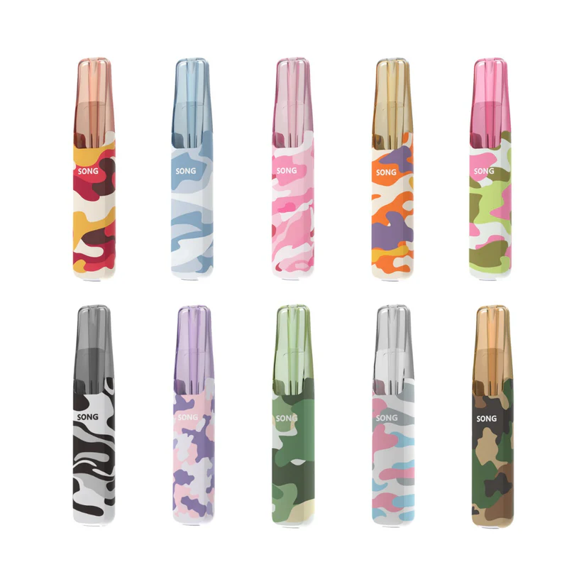 崧鸭嘴兽4500口一次性电子烟-迷彩外观设计，透明油仓